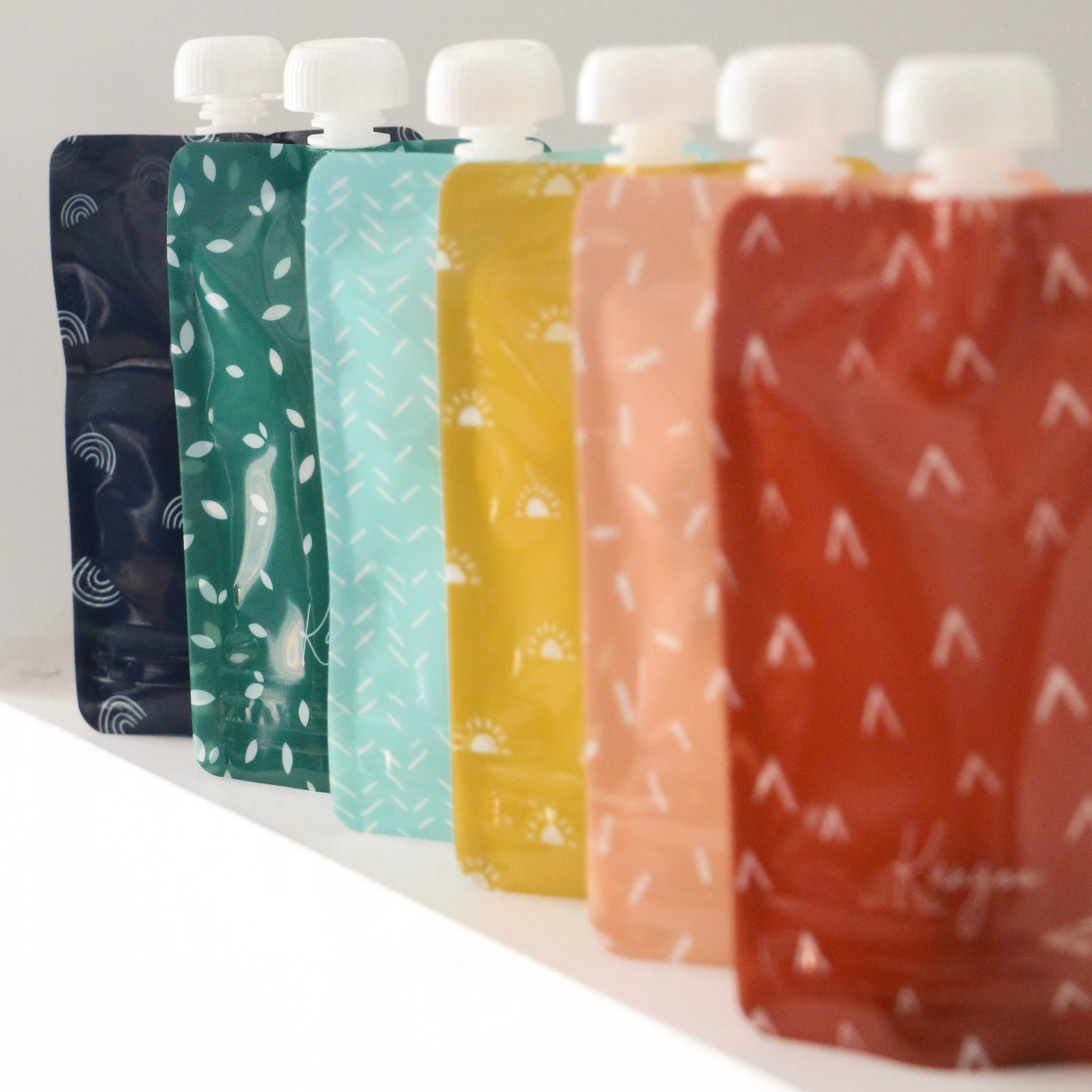 Pochette à compote réutilisable Kangoo debout