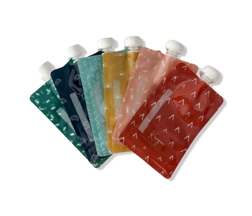 Pochettes Alimentaires Réutilisables Avec Bouchons BOHO (ensemble de 6)