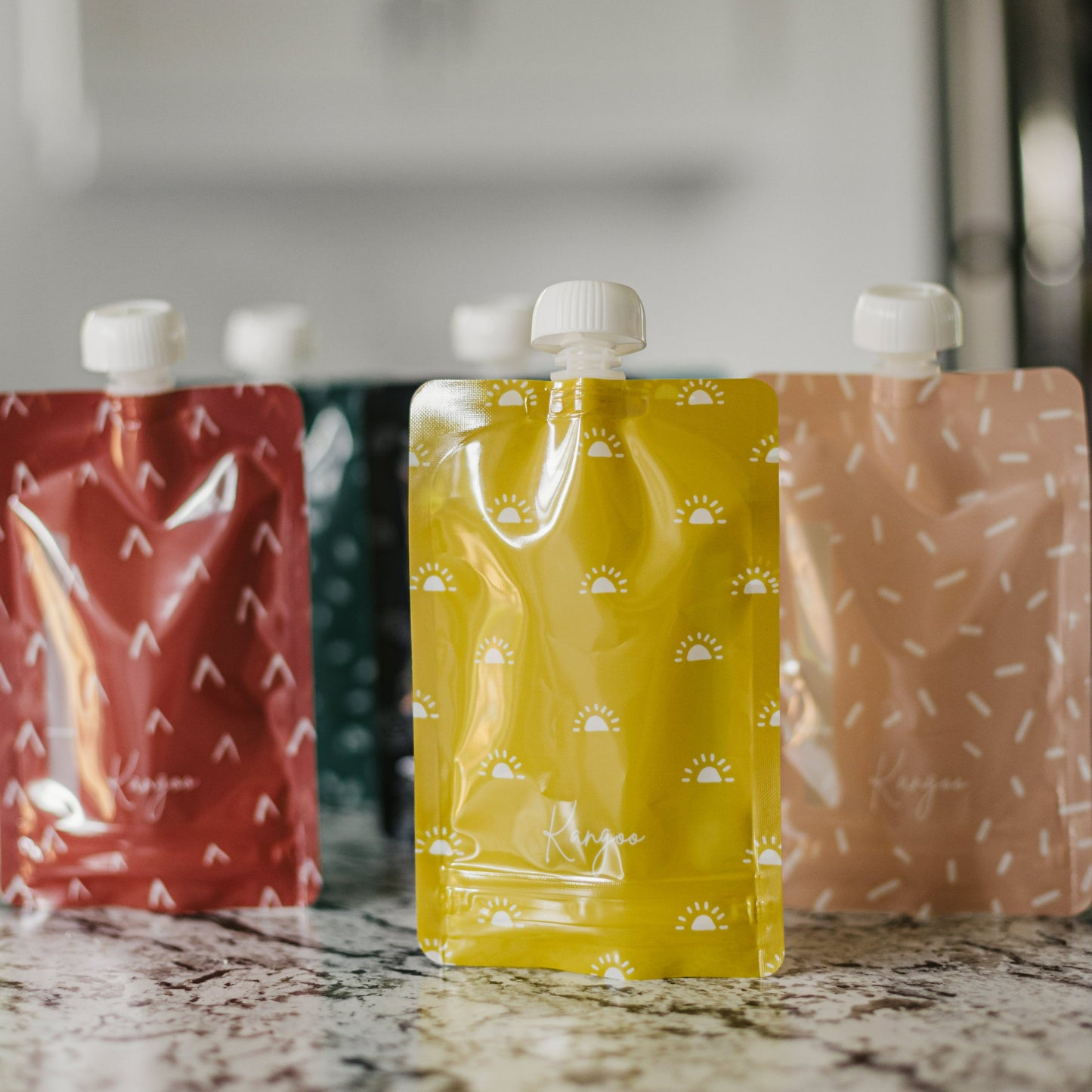 Écono pack BOHO - Ensemble de 12 pochettes alimentaires réutilisables (12x 5oz)